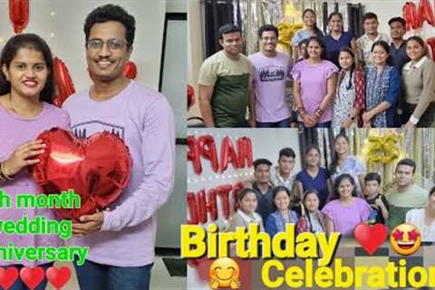 Birthday celebration🤩🥳 + 7th month wedding anniversary ♥️  #vlog #family