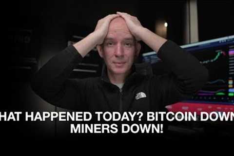 Down Huge Today! What Happened Today With Bitcoin &amp; Miners! Hut 8 November Production Update.