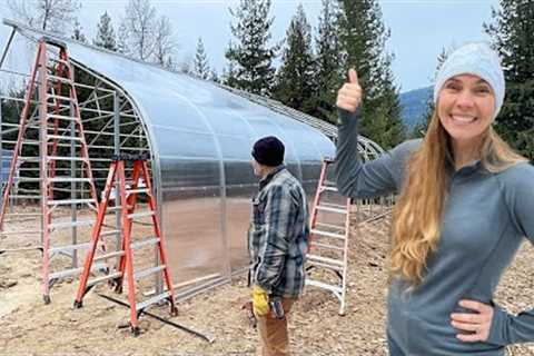 WINTER STORM WARNING! We Have to Get this Done - Greenhouse Build 3