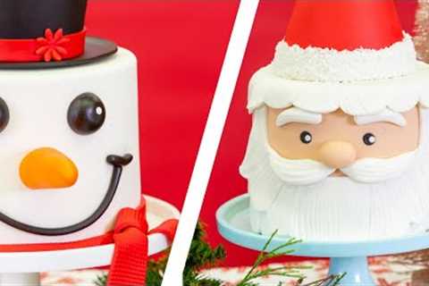 I Caked SANTA and FROSTY! Simple Easy Christmas Baking Project | How to Cake It With Yolanda Gampp