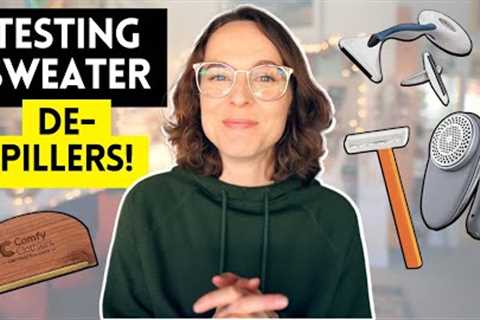 Testing four sweater de-pillers! #knittingpodcast