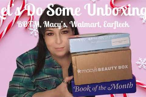 Multi-Box Unboxing! Walmart Beauty Box,EarFleek,Macy's Beauty Box,Book Of The Month - December 2023