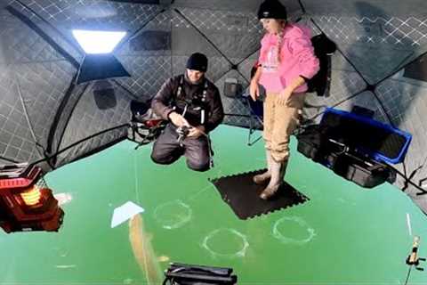 First Ice! Fishing on Crystal Clear Ice