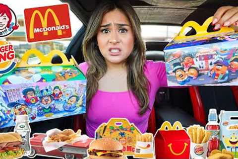 I ONLY ate FAST FOOD Kids Meals for 24 HOURS! **FOOD CHALLENGE**