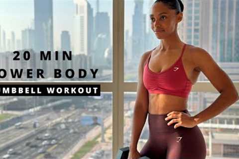 20 MIN LOWER BODY WORKOUT with DUMBBELLS [Build muscle &amp; strength]