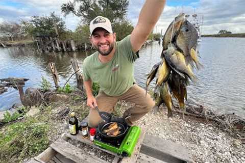 Loading Up on BLUEGILL from a ROADSIDE DITCH (CATCH AND COOK)