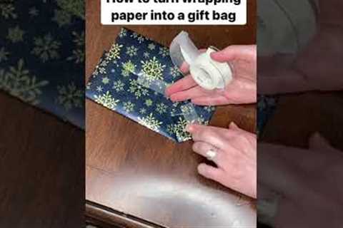 Turn Wrapping Paper into a Gift Bag