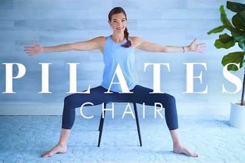 Chair Pilates for Seniors &amp; Beginners || Gentle Pilates Workout with Stretching
