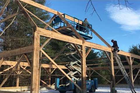 Jamaica Cottage Post and Beam Kit Build...Day 3 Rafters