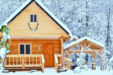 ONE Year a Man Builds the Log Cabin of his Dreams Alone in the Forest, Start to Finish