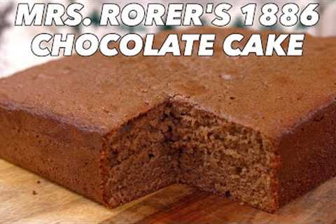 Mrs Rorer's 1886 Chocolate Cake Recipe - Old Cookbook Show