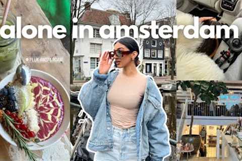 my first solo trip to amsterdam | solo date travel vlog