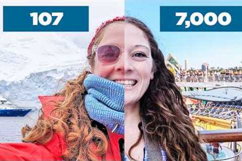 I sailed on a cruise ship with 107 vs. 7000 passengers: here's how they compared