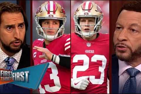 FIRST THINGS FIRST | Nick Wright reacts Tom Brady says Christian McCaffrey is his pick for NFL MVP