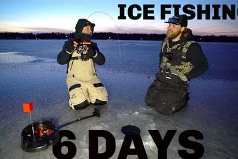 ICE FISHING BENDER Walleye &amp; Crappie! (Lake Hopping Brainerd Area)