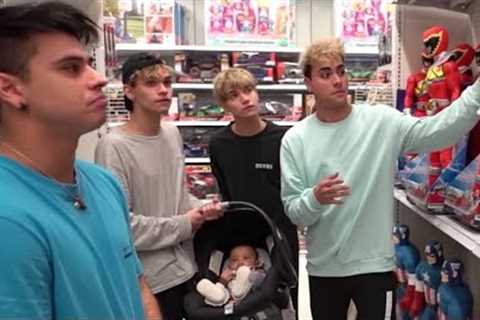 OUR BABY BROTHER GOES SHOPPING!