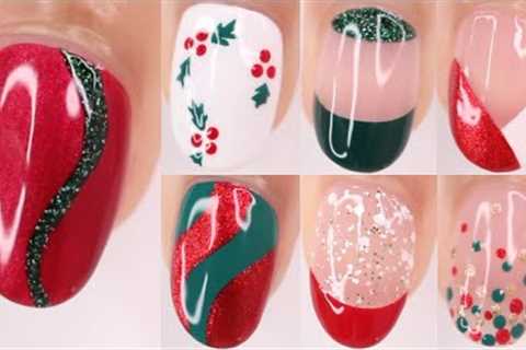 EASY CHRISTMAS NAIL ART 2023 | last minute Christmas nail art perfect for beginners!