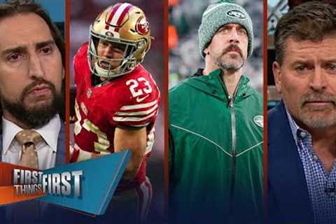 Brady endorses Christian McCaffrey for MVP, Jets activate Rodgers from IR | NFL | FIRST THINGS FIRST