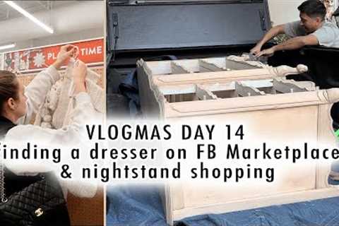 finding an AMAZING dresser on Facebook Marketplace &amp; shopping for nightstands | VLOGMAS DAY 14