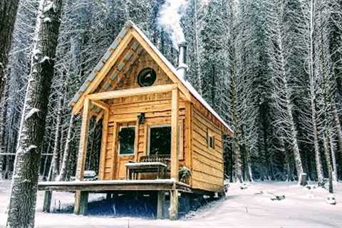 10-minute Off Grid Cabin Build!