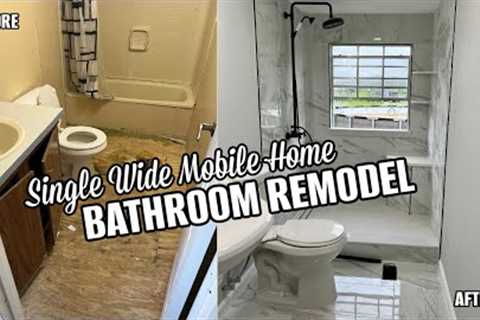 1970’s SINGLE WIDE MOBILE HOME GUEST BATHROOM REMODEL