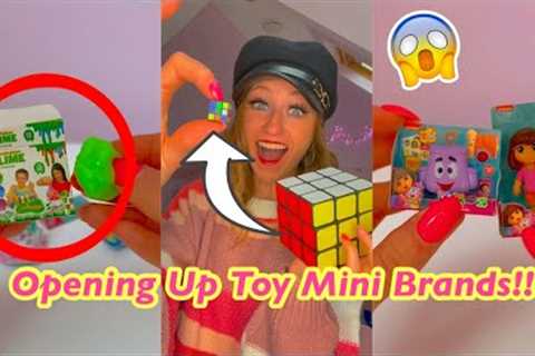 [ASMR] Opening UP Mini Brands to See What's Inside!!😱✨*Dora Backpack, Rubik's Cube, Slime ETC!*🤫