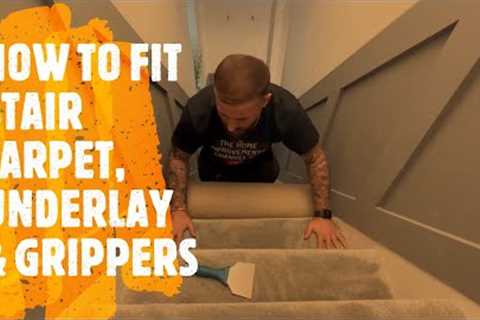 HOW TO FIT CARPET ON STAIRS, UNDERLAY AND GRIPPERS #staircarpet #carpetfitting #homeimprovement