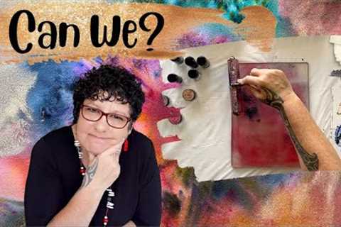 Exploring Gelli Printing with Dynamic Powered Pigments: Unboxing Lindy's Gang