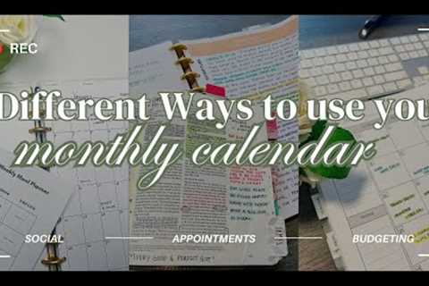 Different Ways To Use Your Monthly Calendar in your Planner #day22 #vlogmas