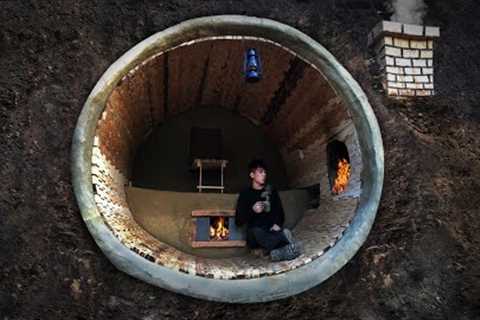 15 Days Of Bush Survival - Build Bushcraft Cliff Shelters, Make Cement From Tree Bark (Part 2}