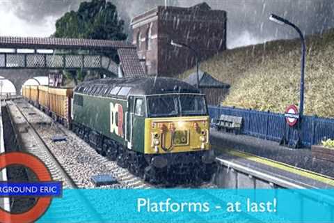 London Underground model railway build 16 - Building realistic station platforms &amp; a substation!
