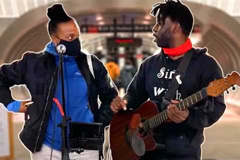 Actress SHOCKS Street Performer With Her Voice!