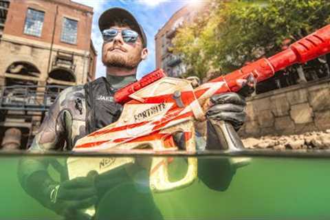 Underwater River Finds: Toy Fortnite Gun, Stolen Safe and a Golden Statue! (Scuba Diving)