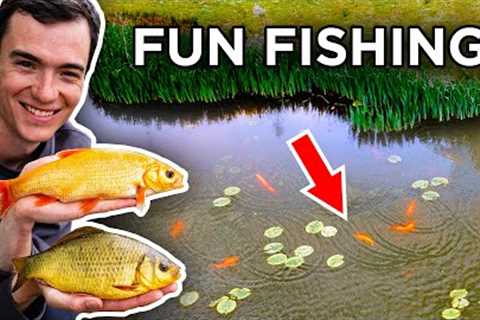 Float Fishing for Colourful Fish on a Beautiful Lake