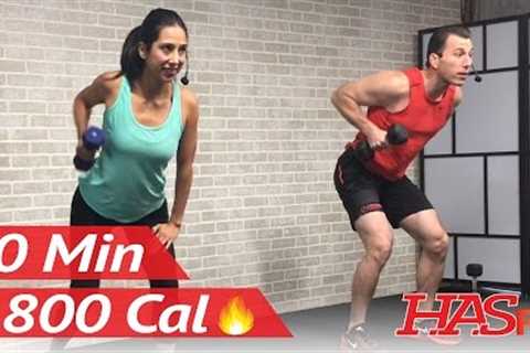 60 Minute Total Body Strength Workout with Weights - Weight Strength Training for Women Men at Home