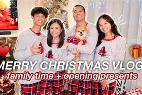 MERRY CHRISTMAS VLOG! family time + opening presents | Vlogmas Day 24