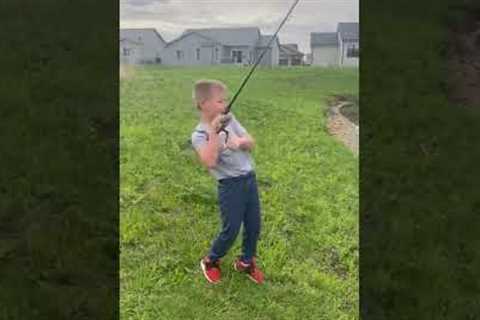 He Caught What in The Back Yard?- Pond Fishing
