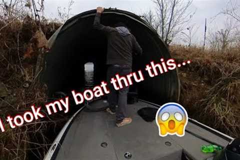 Hawthorne Lake, Iowa December Bass Fishing