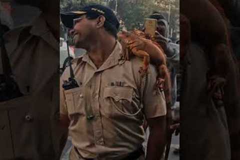 MUMBAI POLICE Crazy Reaction on MY EXOTIC PET IGUANA 😂🤣#shorts