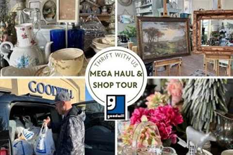 Goodwill Mega Haul! Thrift with Me! Thrifting for Vintage to flip for profit - Reselling Shop Tour