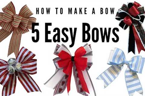 How to Make a Bow | Christmas Bow Making | Easy Bows | 5 Easy Bow Tutorials | Bow Making 101