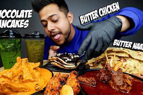 INDIAN BUTTER CHICKEN WITH BUTTER NAAN &amp; MUTTON ROGAN JOSH, TANDOORI PINEAPPLE, PANCAKES |..