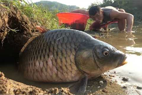 Survival Skills, Fishing Met Big Fish, Bushcraft Primitive