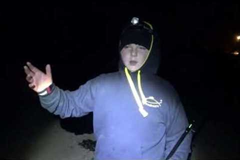 Surf Fishing for different species at night in Fenit CO. Kerry ireland-using akios gear