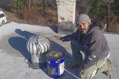 How to repair sitting water or pools of water on a flat roof
