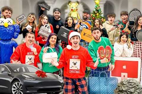 WORLDS CRAZIEST FAMILY CHRISTMAS GIFTS OPENING!! (NEW CAR)
