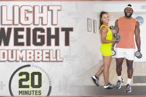 20 Minute Light Weight Dumbbell Workout [Full Body//Compound Exercises]