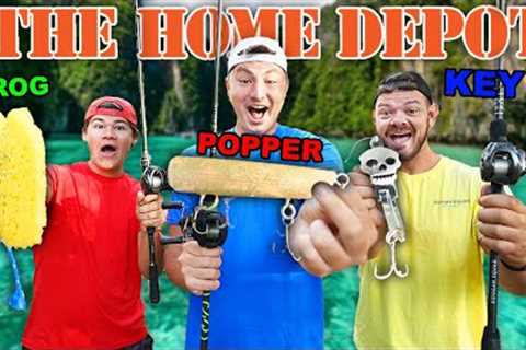 1v1v1 Home Depot BUILD YOU OWN Fishing Lure CHALLENGE! (Big Fish!)