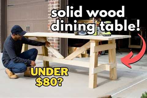 A stylish solid wood dining table for under $80. Can it be done?
