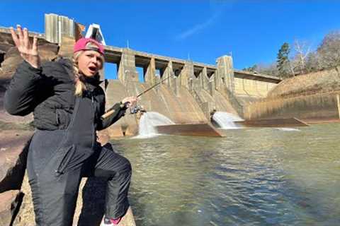 This GIANT SPILLWAY Was ON FIRE, but She Wanted To FIGHT...... (CATCH, CLEAN, COOK!)